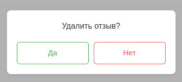 Подтверждение удаления отзыва